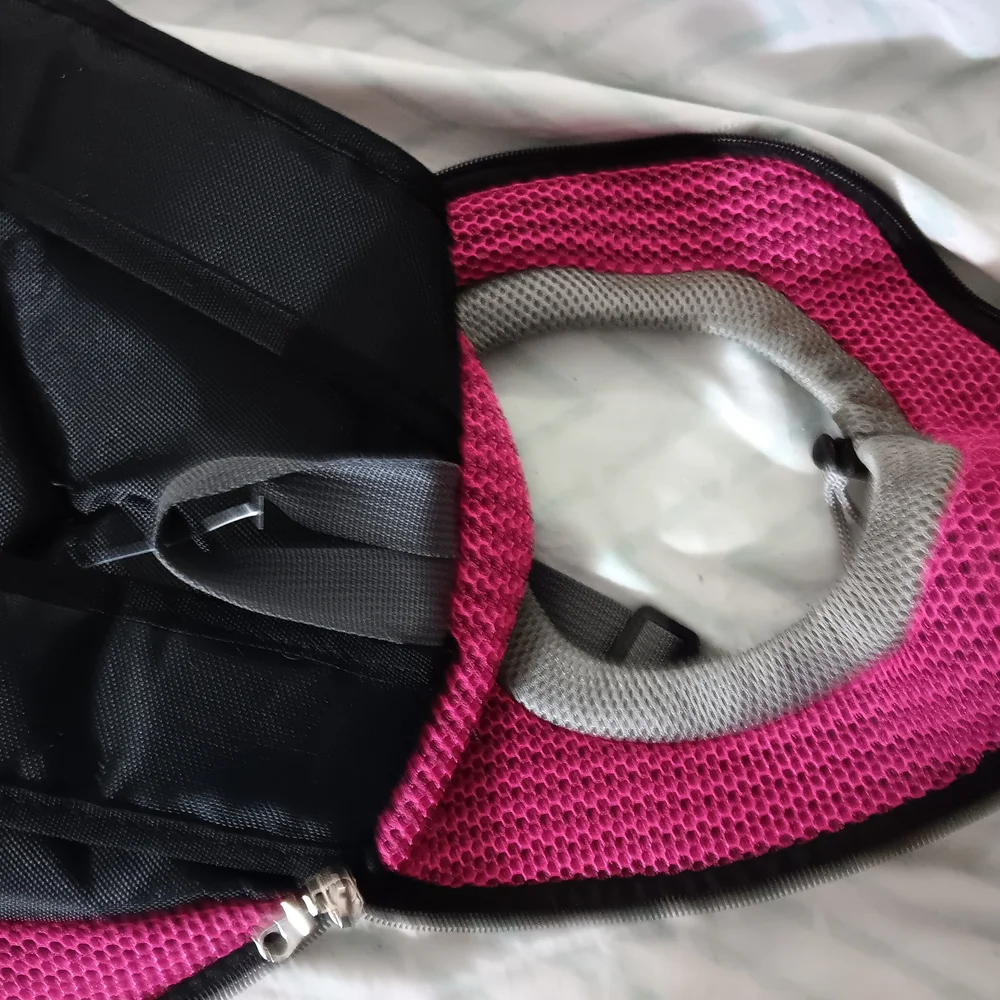 Pet Carrier Backpack - Pink and Black